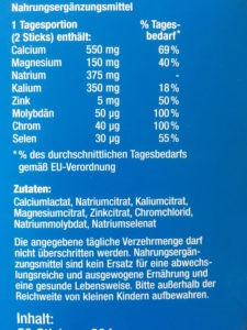 Basica Basenpulver Vital pur Inhaltsstoffe
